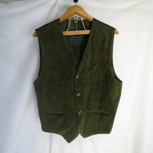John Ashford men's L Green Suede Vest